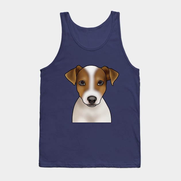 Jack Russell Terrier Dog Portrait Tank Top by JadeMadeThis